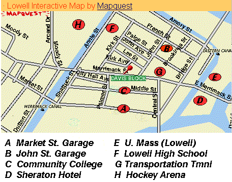 Map of Lowell